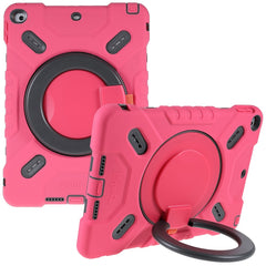 PEPKOO For iPad 10.2 (2021)(2020)(2019)/Air 10.5 inch (2019) 360 Degree Rotation Kickstand PC + Silicone Smart Tablet Case Cover
