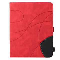 For iPad Pro 12.9 (2022) / (2021) / (2020) / (2018) Leather Case Wallet Stand Color Splicing Phone Cover