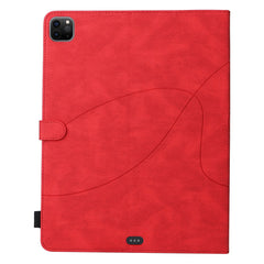 For iPad Pro 12.9 (2022) / (2021) / (2020) / (2018) Leather Case Wallet Stand Color Splicing Phone Cover