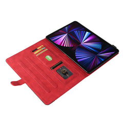 For iPad Pro 12.9 (2022) / (2021) / (2020) / (2018) Leather Case Wallet Stand Color Splicing Phone Cover