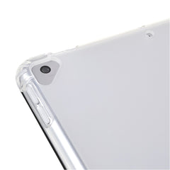TOTU AA-166 Tri-fold Stand Auto Wake/Sleep Pencil Holder Flip Clear Back Design PU Leather + TPU Case for iPad 10.2 (2019)/(2020)/(2021)
