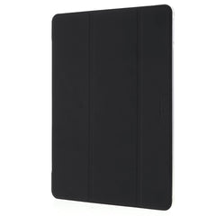 TOTU AA-166 Tri-fold Stand Auto Wake/Sleep Pencil Holder Flip Clear Back Design PU Leather + TPU Case for iPad 10.2 (2019)/(2020)/(2021)