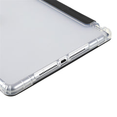TOTU AA-166 Tri-fold Stand Auto Wake/Sleep Pencil Holder Flip Clear Back Design PU Leather + TPU Case for iPad 10.2 (2019)/(2020)/(2021)
