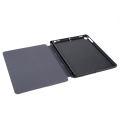 Étui de protection intelligent en cuir PU avec support en fibre de carbone et porte-crayon pour iPad 9,7 pouces (2017)/(2018) / Air (2013)/Air 2 / iPad Pro 9,7 pouces (2016) 