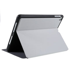 Étui de protection intelligent en cuir PU avec support en fibre de carbone et porte-crayon pour iPad 9,7 pouces (2017)/(2018) / Air (2013)/Air 2 / iPad Pro 9,7 pouces (2016) 