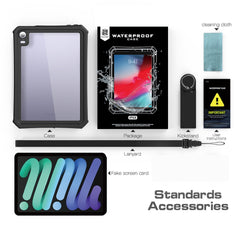 SHELLBOX For iPad mini (2024) / (2021) 2m Drop-Resistant IP68 Waterproof Case Protective Shell with Kickstand