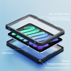 SHELLBOX For iPad mini (2024) / (2021) 2m Drop-Resistant IP68 Waterproof Case Protective Shell with Kickstand