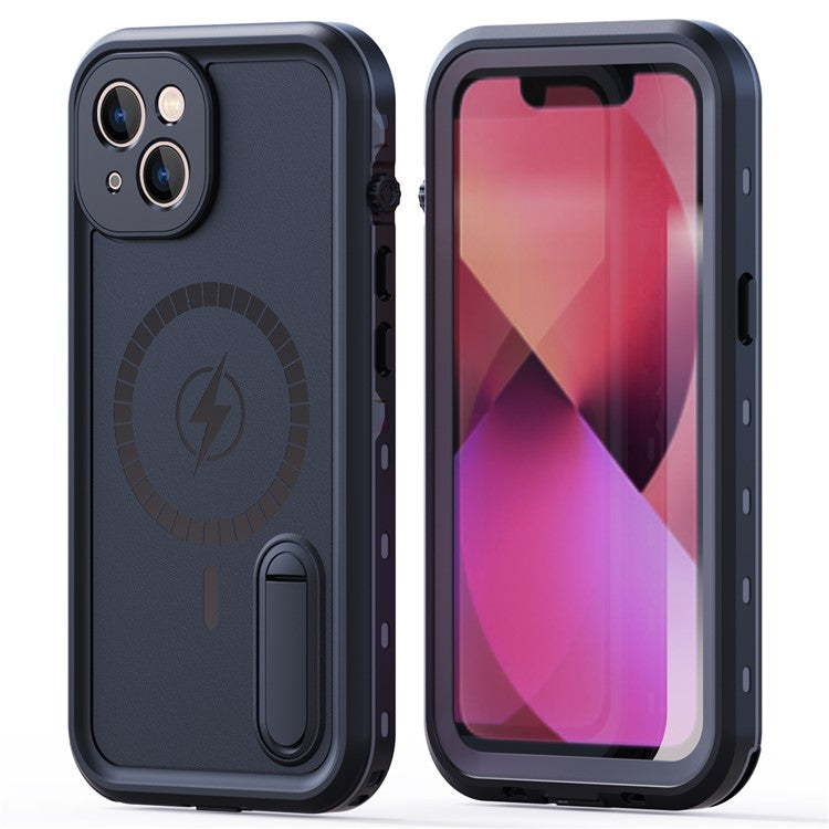 REDPEPPER IP68 Waterproof Anti-Scratch Protective Case with Kickstand and Lanyard for iPhone 13 6.1 inch Compatible with Magsafe Magnetic Chargin - TechGearPal