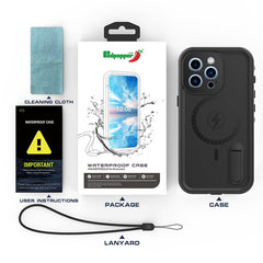 REDPEPPER Kickstand PC+TPU Shockproof IP68 Waterproof Case with Lanyard for iPhone 13 Pro Max 6.7 inch Compatible with Magsafe Magnetic Chargin - TechGearPal