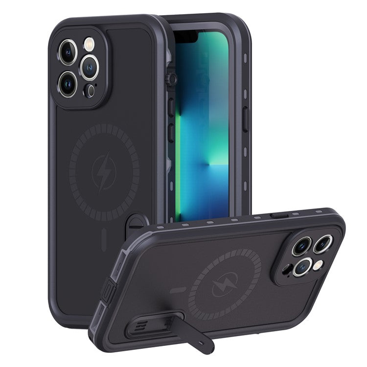 REDPEPPER Kickstand PC+TPU Shockproof IP68 Waterproof Case with Lanyard for iPhone 13 Pro Max 6.7 inch Compatible with Magsafe Magnetic Chargin - TechGearPal