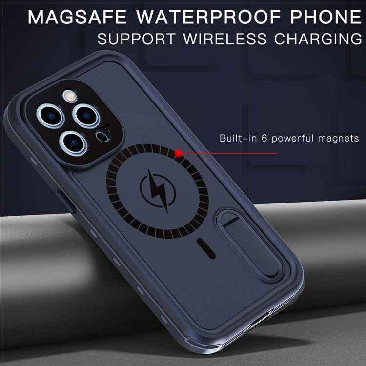 REDPEPPER Kickstand PC+TPU Shockproof IP68 Waterproof Case with Lanyard for iPhone 13 Pro Max 6.7 inch Compatible with Magsafe Magnetic Chargin - TechGearPal