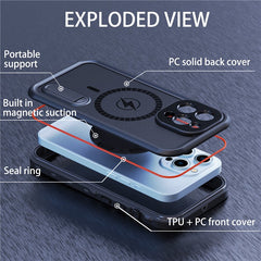 REDPEPPER Kickstand PC+TPU Shockproof IP68 Waterproof Case with Lanyard for iPhone 13 Pro Max 6.7 inch Compatible with Magsafe Magnetic Chargin - TechGearPal