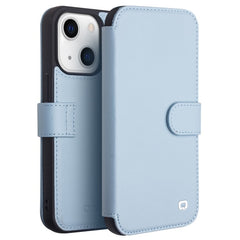 QIALINO Genuine Cowhide Leather Wallet Protective Phone Case Cover for iPhone 13 mini 5.4 inc - TechGearPal