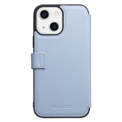 QIALINO Genuine Cowhide Leather Wallet Protective Phone Case Cover for iPhone 13 mini 5.4 inc - TechGearPal
