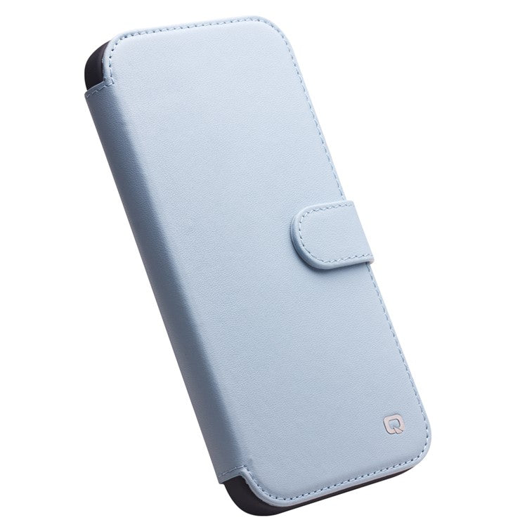 QIALINO Genuine Cowhide Leather Wallet Protective Phone Case Cover for iPhone 13 mini 5.4 inc - TechGearPal
