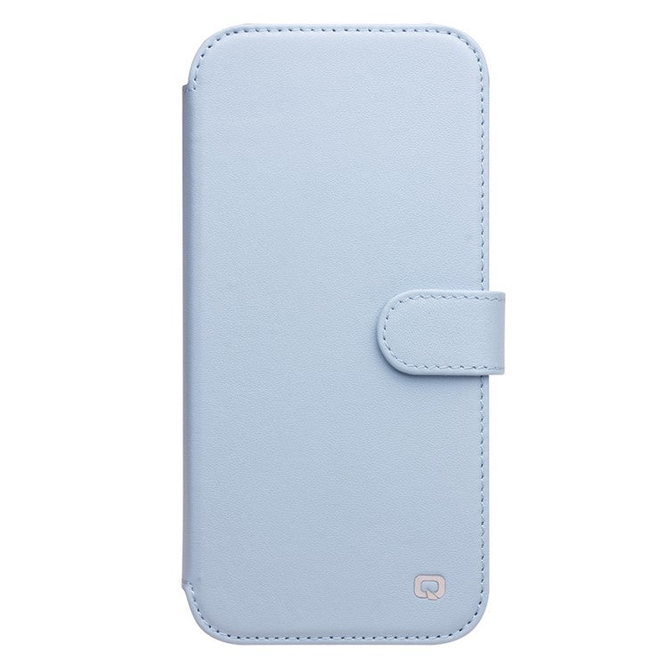 QIALINO Genuine Cowhide Leather Wallet Protective Phone Case Cover for iPhone 13 mini 5.4 inc - TechGearPal