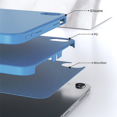 MUTURAL Fall-proof Liquid Silicone+PC Microfiber Lining Protective Tablet Case Cover for iPad mini (2021)