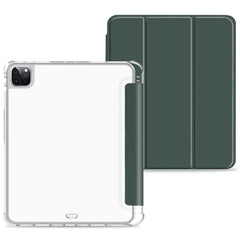 Anti-drop Trifold Stand Protective Cover Shockproof Transparent Tablet Case with Pencil Holder for iPad Pro 12.9-inch (2021)