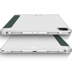 Anti-drop Trifold Stand Protective Cover Shockproof Transparent Tablet Case with Pencil Holder for iPad Pro 12.9-inch (2021)