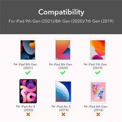 ESR Sentry Multi-Angle Viewing Stand Case for iPad 10.2 (2021)/(2020)/(2019), PU Leather+PC+TPU Magnetic Tablet Cover with Pencil Holder