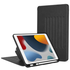 ESR Sentry Multi-Angle Viewing Stand Case for iPad 10.2 (2021)/(2020)/(2019), PU Leather+PC+TPU Magnetic Tablet Cover with Pencil Holder