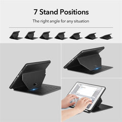 ESR Sentry Multi-Angle Viewing Stand Case for iPad 10.2 (2021)/(2020)/(2019), PU Leather+PC+TPU Magnetic Tablet Cover with Pencil Holder