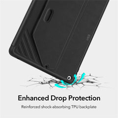 ESR Sentry Multi-Angle Viewing Stand Case for iPad 10.2 (2021)/(2020)/(2019), PU Leather+PC+TPU Magnetic Tablet Cover with Pencil Holder
