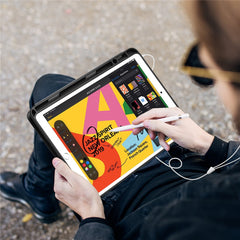 ESR Sentry Multi-Angle Viewing Stand Case for iPad 10.2 (2021)/(2020)/(2019), PU Leather+PC+TPU Magnetic Tablet Cover with Pencil Holder