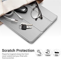 ESR Rebound Series for iPad 10.2 (2021)/(2020)/(2019) Tablet Case, Auto Wake/Sleep Folio Trifold Stand PU Leather TPU Back Shockproof Cover