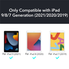 ESR Rebound Series Trifold Stand Smart Case for iPad 10.2 (2021)/(2020)/(2019), PU Leather+Soft TPU Back Shockproof Cover with Pen Holder