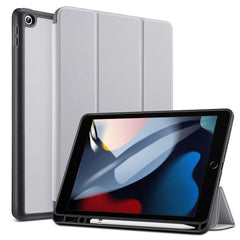 ESR Rebound Series Trifold Stand Smart Case for iPad 10.2 (2021)/(2020)/(2019), PU Leather+Soft TPU Back Shockproof Cover with Pen Holder