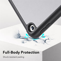 ESR Rebound Series Trifold Stand Smart Case for iPad 10.2 (2021)/(2020)/(2019), PU Leather+Soft TPU Back Shockproof Cover with Pen Holder