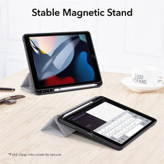 ESR Rebound Series Trifold Stand Smart Case for iPad 10.2 (2021)/(2020)/(2019), PU Leather+Soft TPU Back Shockproof Cover with Pen Holder