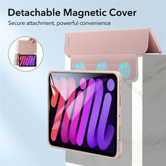 ESR Rebound Hybrid Series for iPad mini (2024) / mini (2021) Tri-Fold Stand Anti-Fall PU Leather+PC+TPU Detachable Magnetic Cover Case