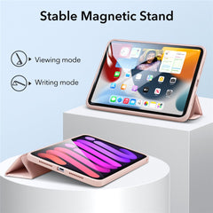 ESR Rebound Hybrid Series for iPad mini (2024) / mini (2021) Tri-Fold Stand Anti-Fall PU Leather+PC+TPU Detachable Magnetic Cover Case