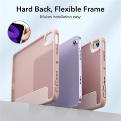 ESR Rebound Hybrid Series for iPad mini (2024) / mini (2021) Tri-Fold Stand Anti-Fall PU Leather+PC+TPU Detachable Magnetic Cover Case
