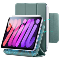 ESR Rebound Series for iPad mini (2024) / mini (2021) Tri-Fold Stand Double-Sided Magnet PU Leather Cover Case with Magnetic Clasp