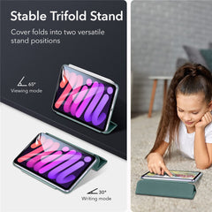 ESR Rebound Series for iPad mini (2024) / mini (2021) Tri-Fold Stand Double-Sided Magnet PU Leather Cover Case with Magnetic Clasp