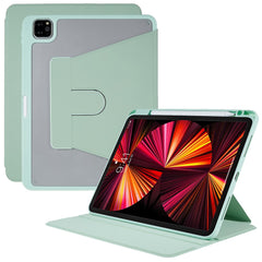 MUTURAL for iPad Air (2020) / (2022) / Pro 11 (2020) / (2021) / (2022) Slim Stand Protective Cover Clear Transparent Back Shell with Built-in Pencil Holder