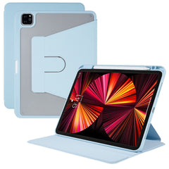 MUTURAL for iPad Air (2020) / (2022) / Pro 11 (2020) / (2021) / (2022) Slim Stand Protective Cover Clear Transparent Back Shell with Built-in Pencil Holder