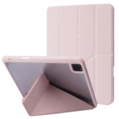 For iPad Pro 12.9 (2022) / (2021) / (2020) / (2018) Tablet Case Auto Wake / Sleep Origami Stand PU Leather + Acrylic Cover