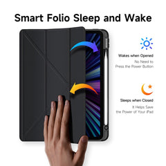 DUX DUCIS Magi Protective Case for iPad Pro 11 (2022) / (2021) / (2020) Shockproof V-fold Stand Tablet Case Support Auto Wake / Sleep