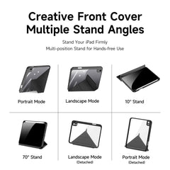 DUX DUCIS Magi Protective Case for iPad mini (2024) / mini (2021) Detachable 2-in-1 Leather+PC+TPU Auto Wake  /  Sleep Function Tablet Cover with V-Fold Stand