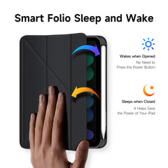 DUX DUCIS Magi Protective Case for iPad mini (2024) / mini (2021) Detachable 2-in-1 Leather+PC+TPU Auto Wake  /  Sleep Function Tablet Cover with V-Fold Stand