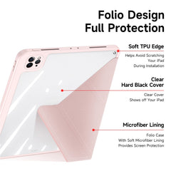 DUX DUCIS for iPad Pro 12.9 (2022) / (2021) / (2020) Case Detachable Leather+PC+TPU Anti-drop Tablet Cover with V-fold Stand