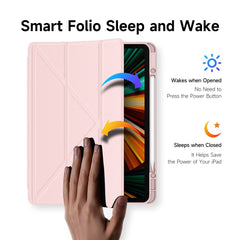 DUX DUCIS for iPad Pro 12.9 (2022) / (2021) / (2020) Case Detachable Leather+PC+TPU Anti-drop Tablet Cover with V-fold Stand