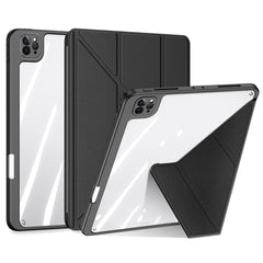 DUX DUCIS for iPad Pro 12.9 (2022) / (2021) / (2020) Case Detachable Leather+PC+TPU Anti-drop Tablet Cover with V-fold Stand