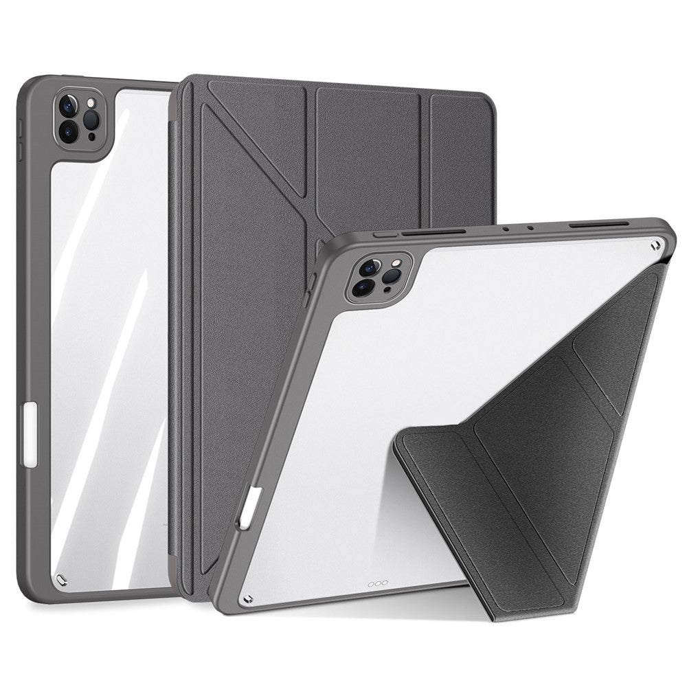DUX DUCIS for iPad Pro 12.9 (2022) / (2021) / (2020) Case Detachable Leather+PC+TPU Anti-drop Tablet Cover with V-fold Stand