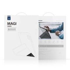DUX DUCIS Magi Étui de protection pour iPad 10.2 (2019) / (2020) / (2021) Support pliable en V Anti-rayures Cuir + PC + TPU Housse de tablette Support Réveil / Veille automatique 
