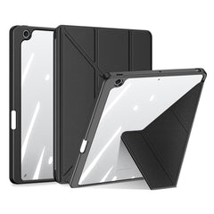 DUX DUCIS Magi Étui de protection pour iPad 10.2 (2019) / (2020) / (2021) Support pliable en V Anti-rayures Cuir + PC + TPU Housse de tablette Support Réveil / Veille automatique 